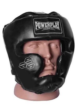 Боксерський шолом тренувальний PowerPlay 3043 Чорний S