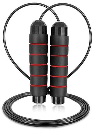 Скакалка швидкісна PowerPlay 4210 Power Weighted Jump Rope Чор...