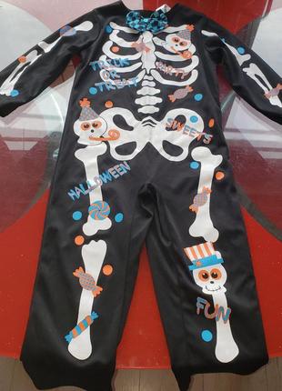George костюм скелет на хеллоуин мальчику девочке 2-3-4г 92-98...