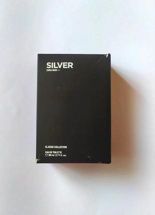 Мужская туалетная вода silver zara man 80 ml