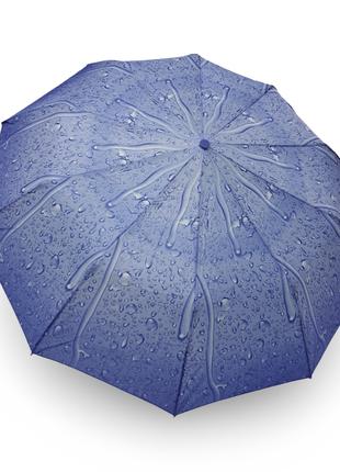 Зонт женский SL #016054 полуавтомат 10 спиц "капли дождя"