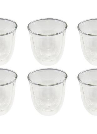 Набір склянок DeLonghi DLSC301 для капучино (270 мл, 6 шт) - 5...