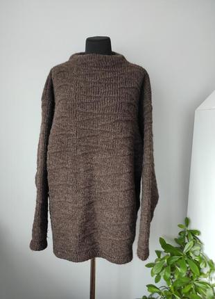 Шикарный теплый 100 % шерсть  свитер крупной вязки от below zero