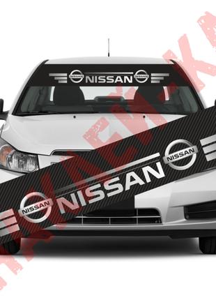 Полоса на лобовое стекло автомобиля - Nissan, 135*20 см