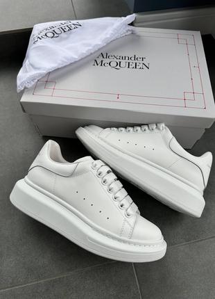 Стильны кроссовки Alexander McQueen White LUX QUALITY (Алексан...