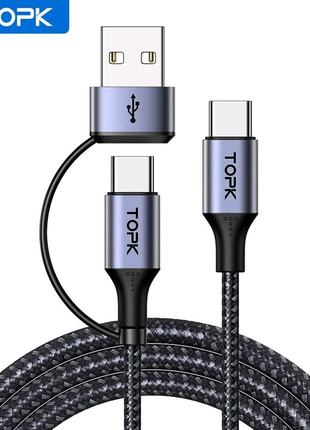 Topk type c usb кабель швидка зарядка 2м