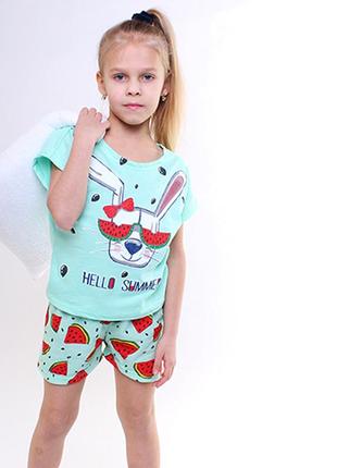 Пижама девочке шорты футболка