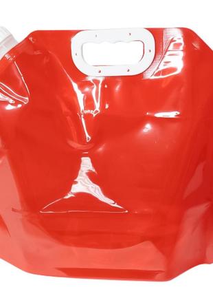 Мягкая складная емкость канистра для воды 5 литров красная