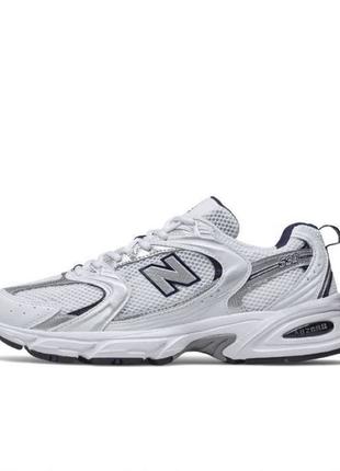 Кросівки New Balance 530 White Navy білі з темно-синім (36-41)