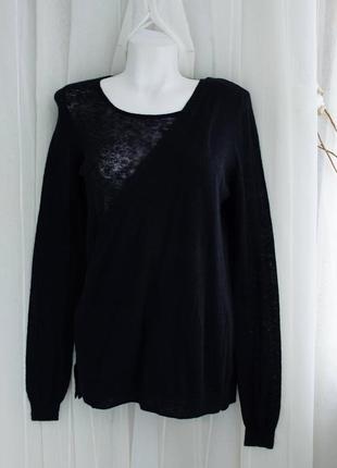 Черный свитер из шерсти альпаки от sisley размер l