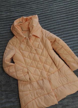 Куртка удлиненная,персиковая, размер s