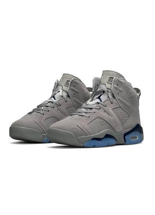 Мужские кроссовки nike air jordan retro 6 gray sky