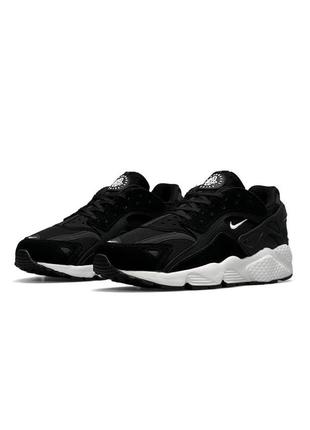 Мужские кроссовки nike air huarache runner black white