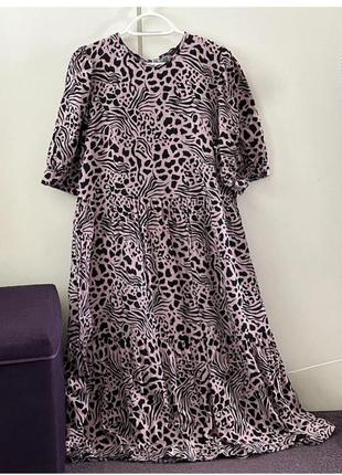 Платье с вискозы с коротким рукавом от george