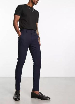 Класичні вузькі штани asos design, (w31 l32)