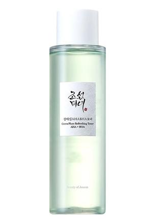 Beauty of joseon green plum refreshing toner aha+bha тонер для...