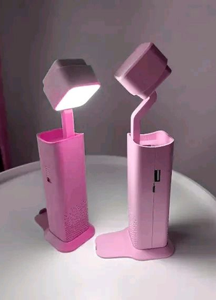 Настільна лампа ліхтар Power Bank XANES. Рожевий