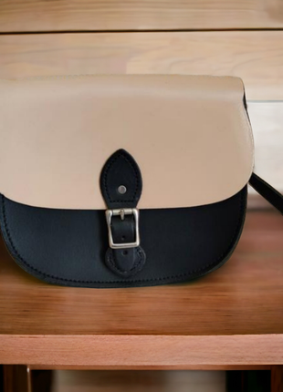 Английская кожаная сумка ручной работы leather satchel