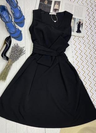 Новое чёрное вечернее платье s платье клёш короткое платье пышное
