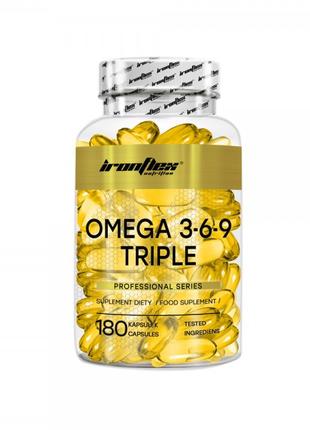 Жирные кислоты IronFlex Omega 3-6-9 Triple, 180 капсул