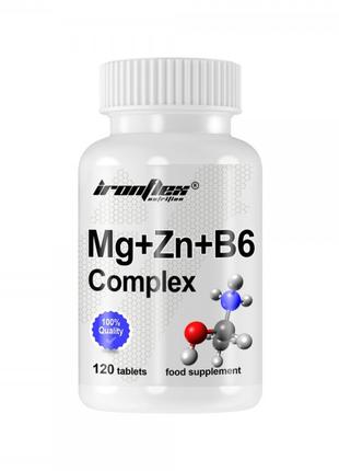 Витамины и минералы IronFlex Mg+Zn+B6, 120 таблеток