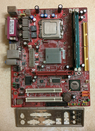 Комплект Socket 775: MSI PM8M2-V, VGA, Pentium 4 3GHz, 512Mb RAM.