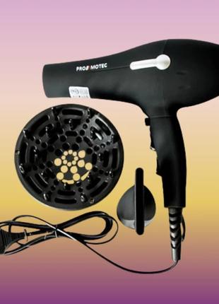 Фен для волос Promotec Pm-2309 2 насадки (концентратор, диффуз...