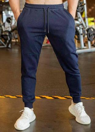 Стильные спортивные мужские брюки синий