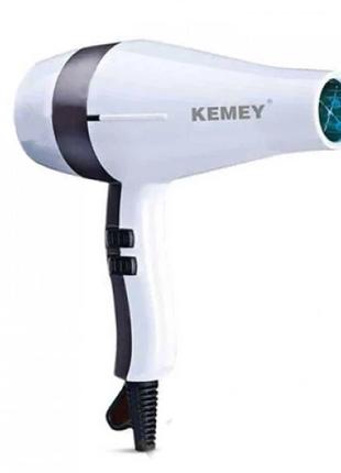 Фен для волос Kemei KM-5813 белый ,pro