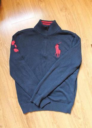 Polo ralph lauren men half-zip big pony logo sweater вязаный с...