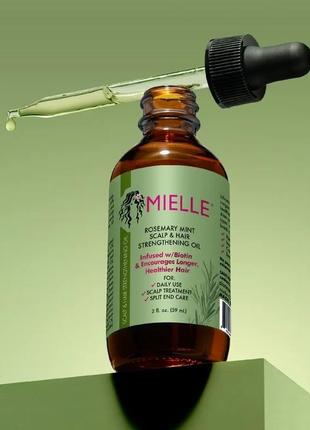 Mielle, масло для укрепления волос и кожи головы, розмарин и м...
