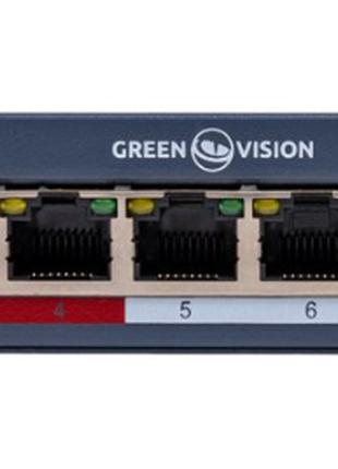 Коммутатор GreenVision GV-018-AI-8+1PG Коммутатор сетевой POE ...