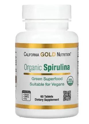 Спирулина California Gold Nutriion Organic spirulina 500 мг 60...