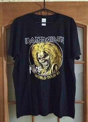 Мужская футболка iron maiden killer world tour - 1981 (m-l) ор...