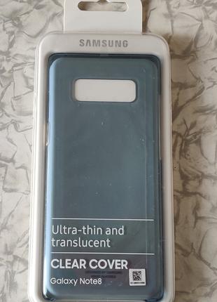 Чохол Samsung galaxy note 8 clear cover deep blue