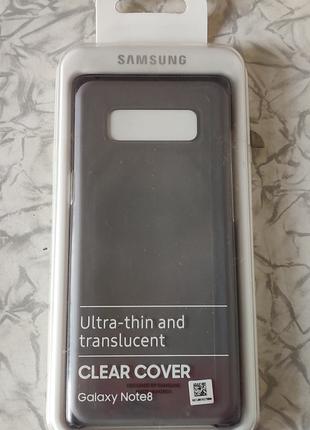 Чохол Samsung galaxy note 8 clear cover black