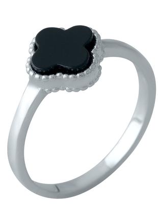 Серебряное кольцо OgoSilver с натуральным ониксом, вес изделия...