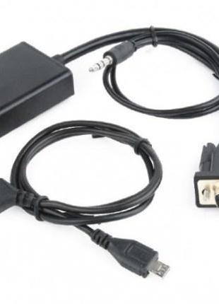 Адаптер HDMI->VGA (F/M) Cablexpert, 0.15м, Black (A-VGA-HDMI-0...