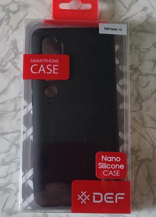 Чохол DEF xiaomi MI Note 10 nano silicon case black