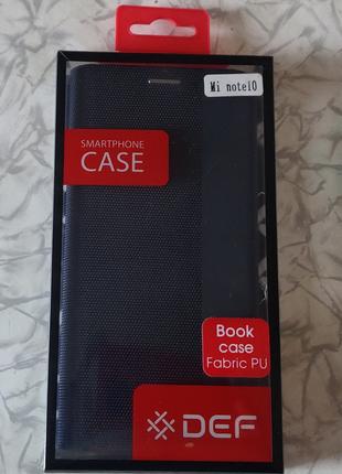 Чохол DEF xiaomi MI Note 10 book case blue