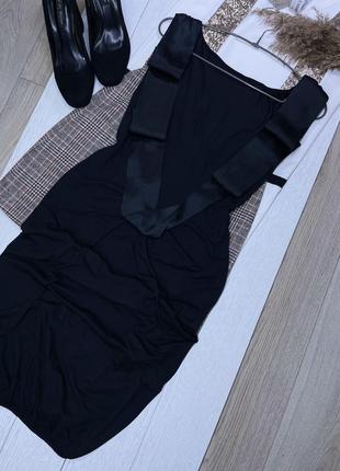 Новое чёрное вечернее платье xl платье миди трикотажное платье...