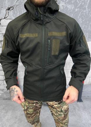 Тактична куртка softshell софтшел олива фліс ВТ5955