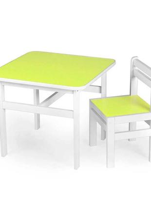 Стол + стульчик детский, цвет - салатовый DS-SP02(1) в пленке.