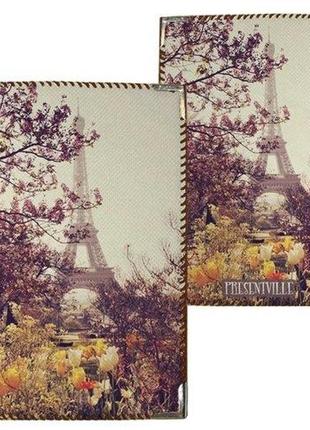 Обложка на паспорт эйфелева башня, париж