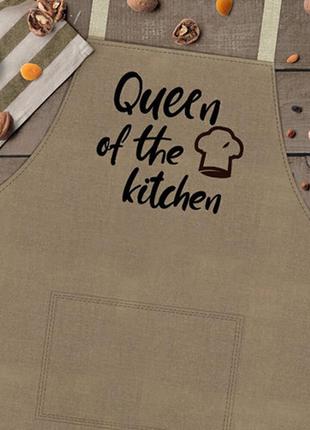 Фартук с надписью queen of the kitchen (королева кухни)