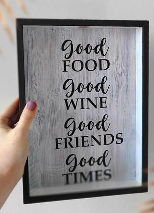 Копилка для винных пробок good food good wine