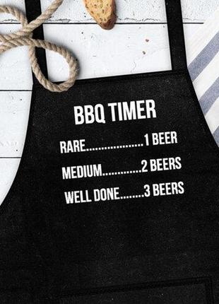 Фартух з написом bbq timer