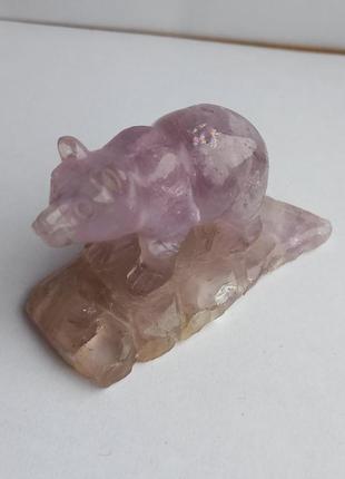 Статуэтка мишка камень