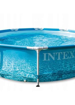 Каркасный бассейн Intex Metal Frame Pool 305x76см 28206 Морско...