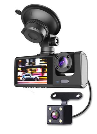 Відеореєстратор автомобільний APPIX С1 нічний режим 3 камери micr